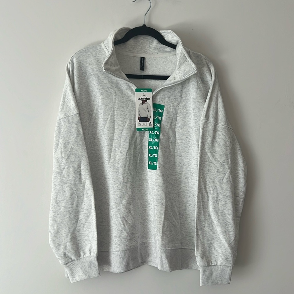 Lazypants Women's French Terry Quarter Zip Sweatshirt